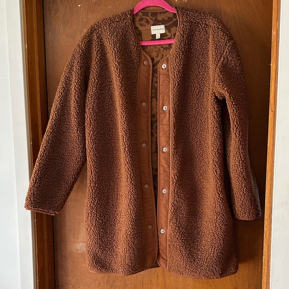 Vera Bradley Jackets & Blazers - Vera Bradley Brown Teddy Fleece Jacket Cozy Faux Fur Size Small